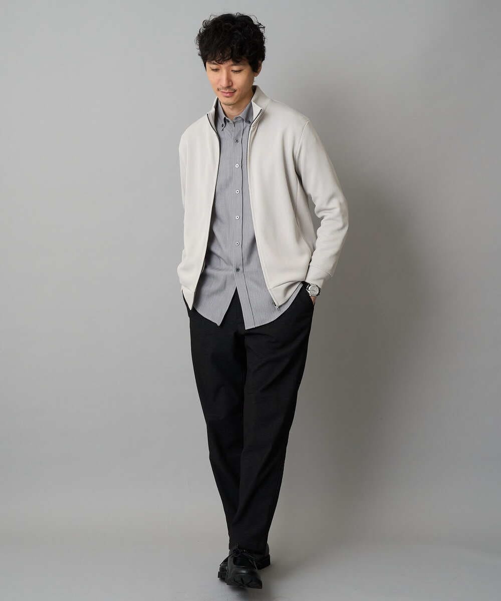 イージーケア/毛玉になりにくい】アゼダブルフェイススタンドカラー