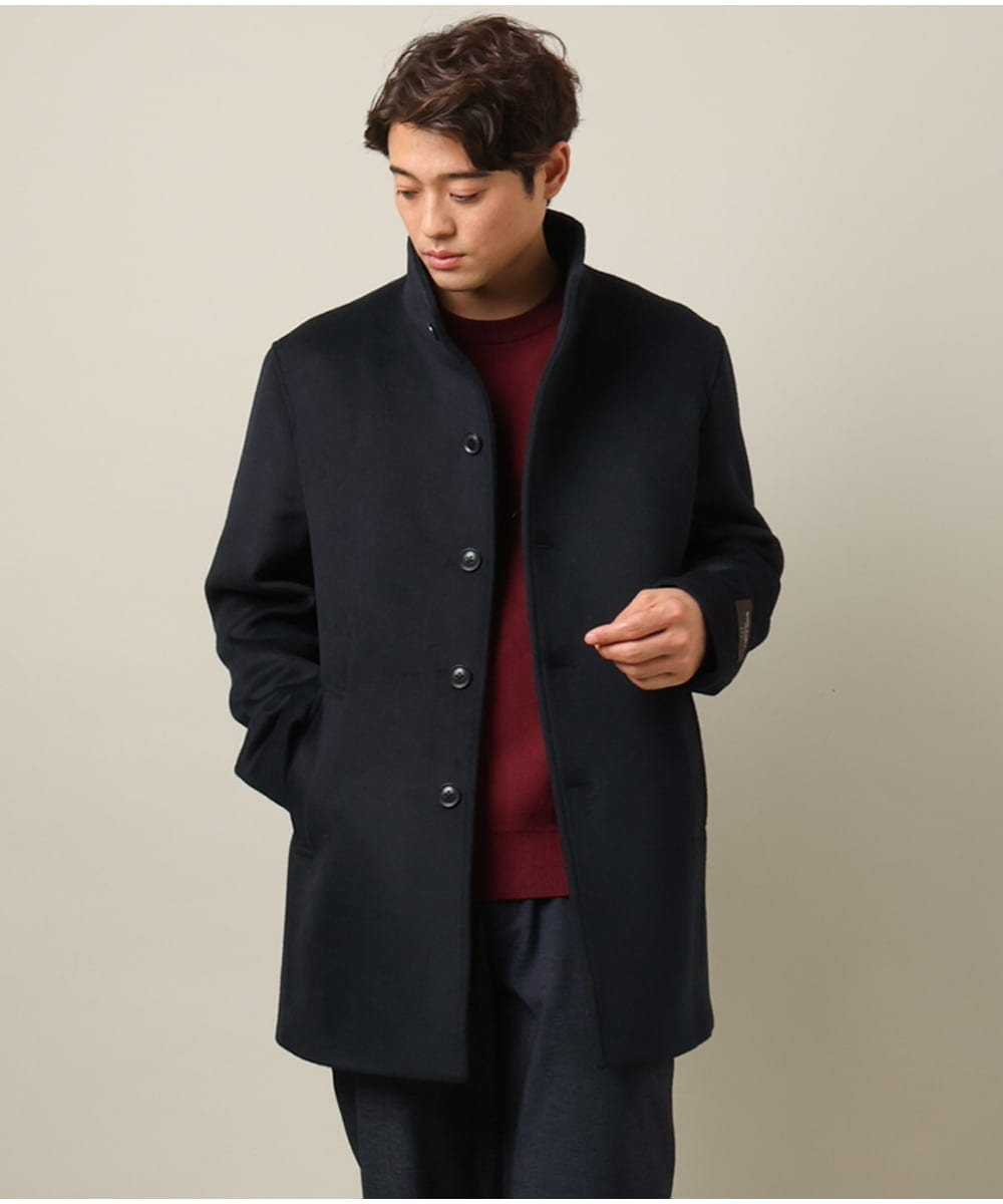 軽いウールアウター】ウールライトビーバースタンドカラーコート