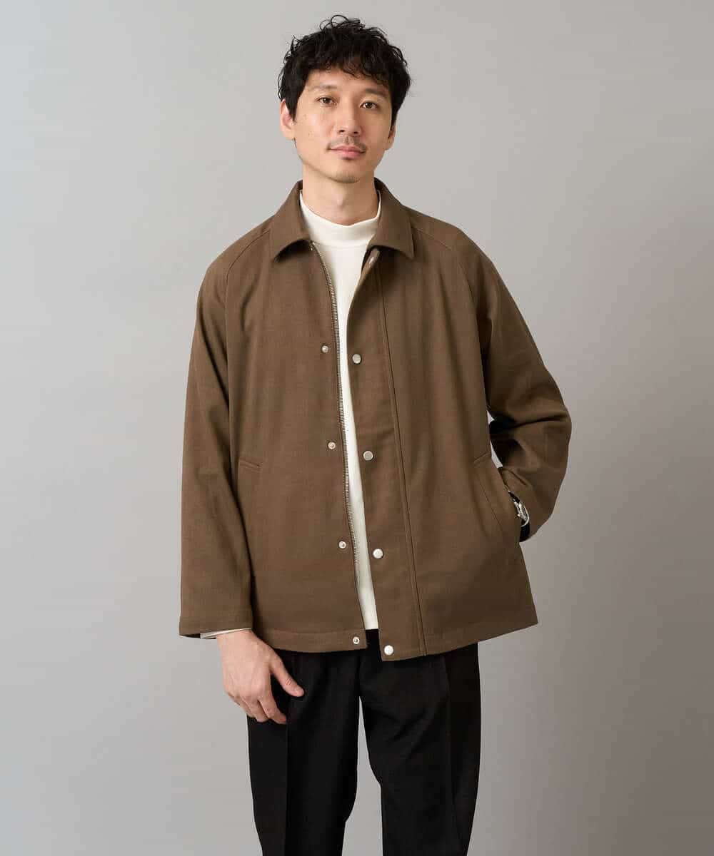 洗濯機で洗える】ラグランスリーブショートブルゾン(その他のコート