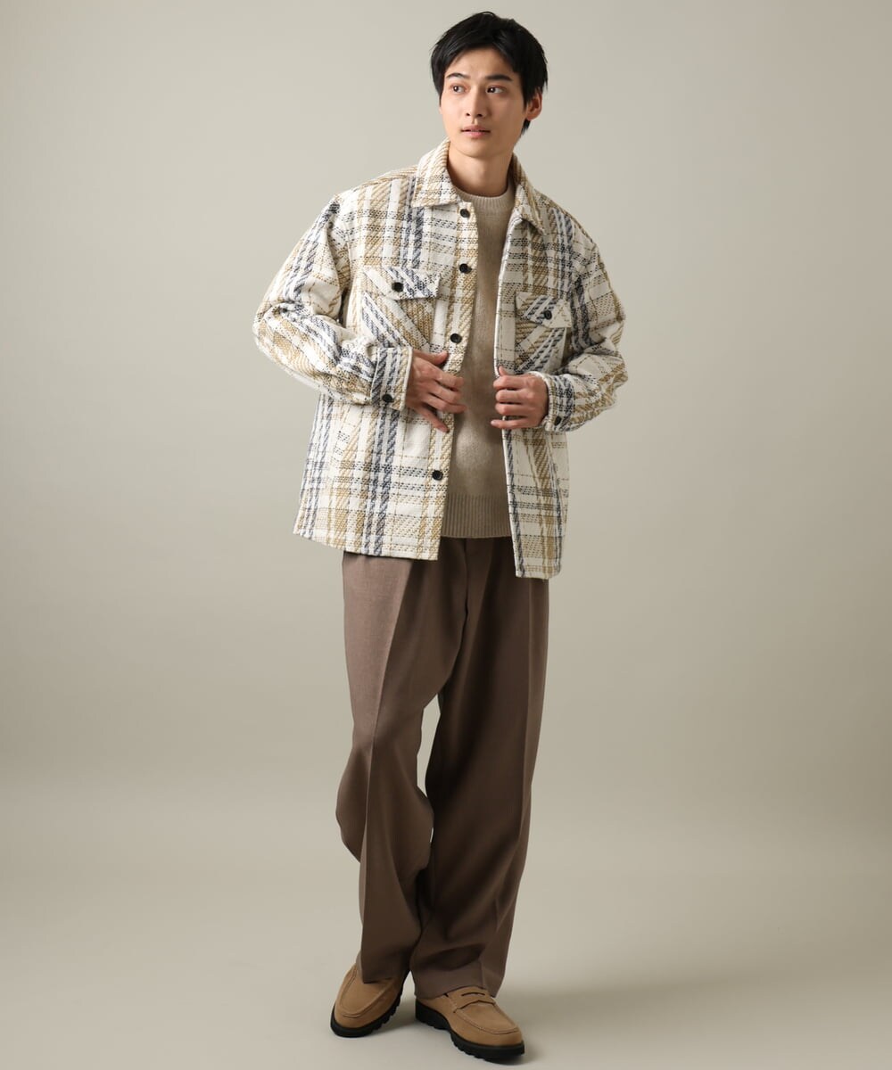 洗濯機で洗える】ツイードチェックCPOジャケット(その他のコート
