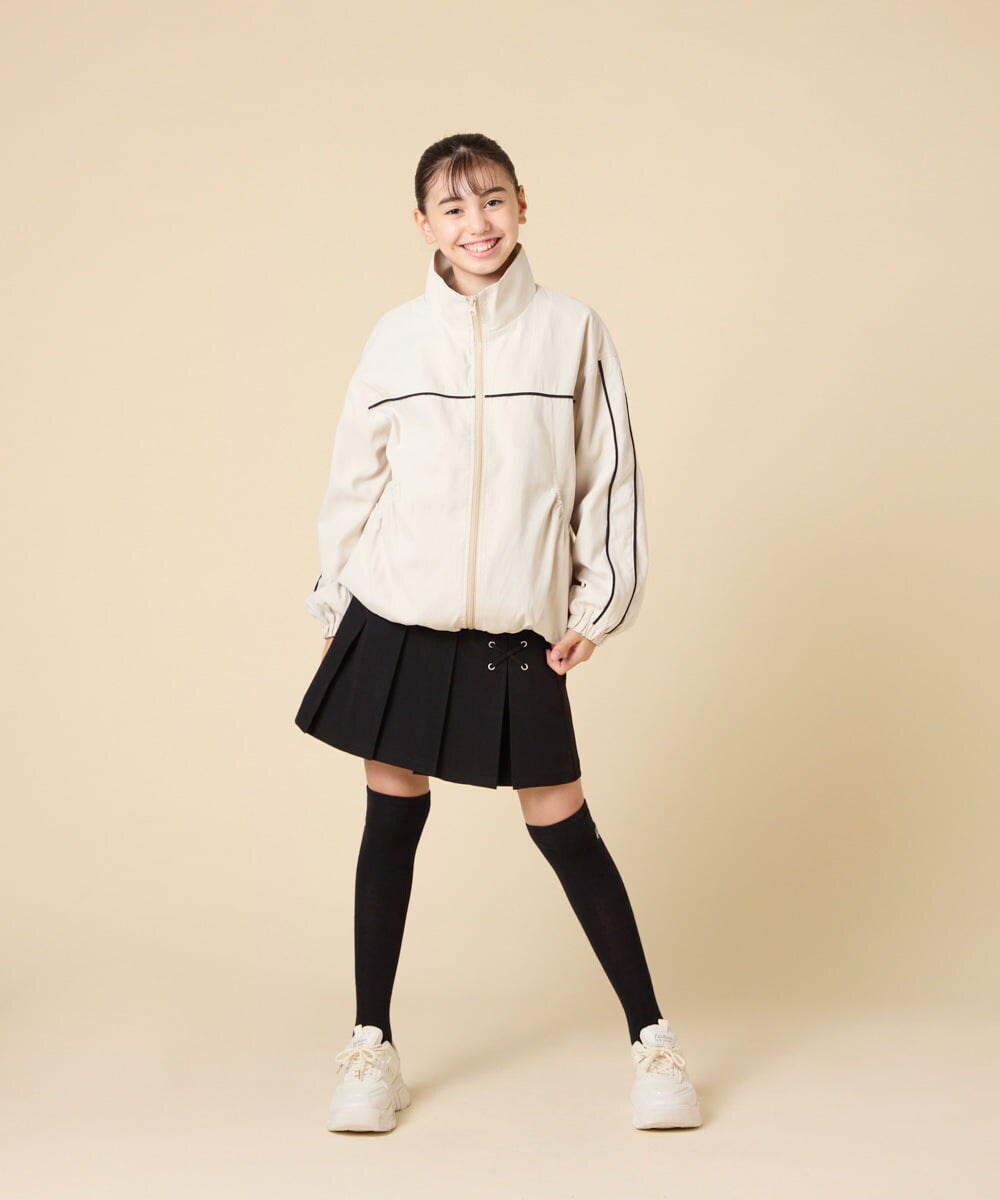 130-160]配色ラインギャザーブルゾン(その他のコート・ブルゾン