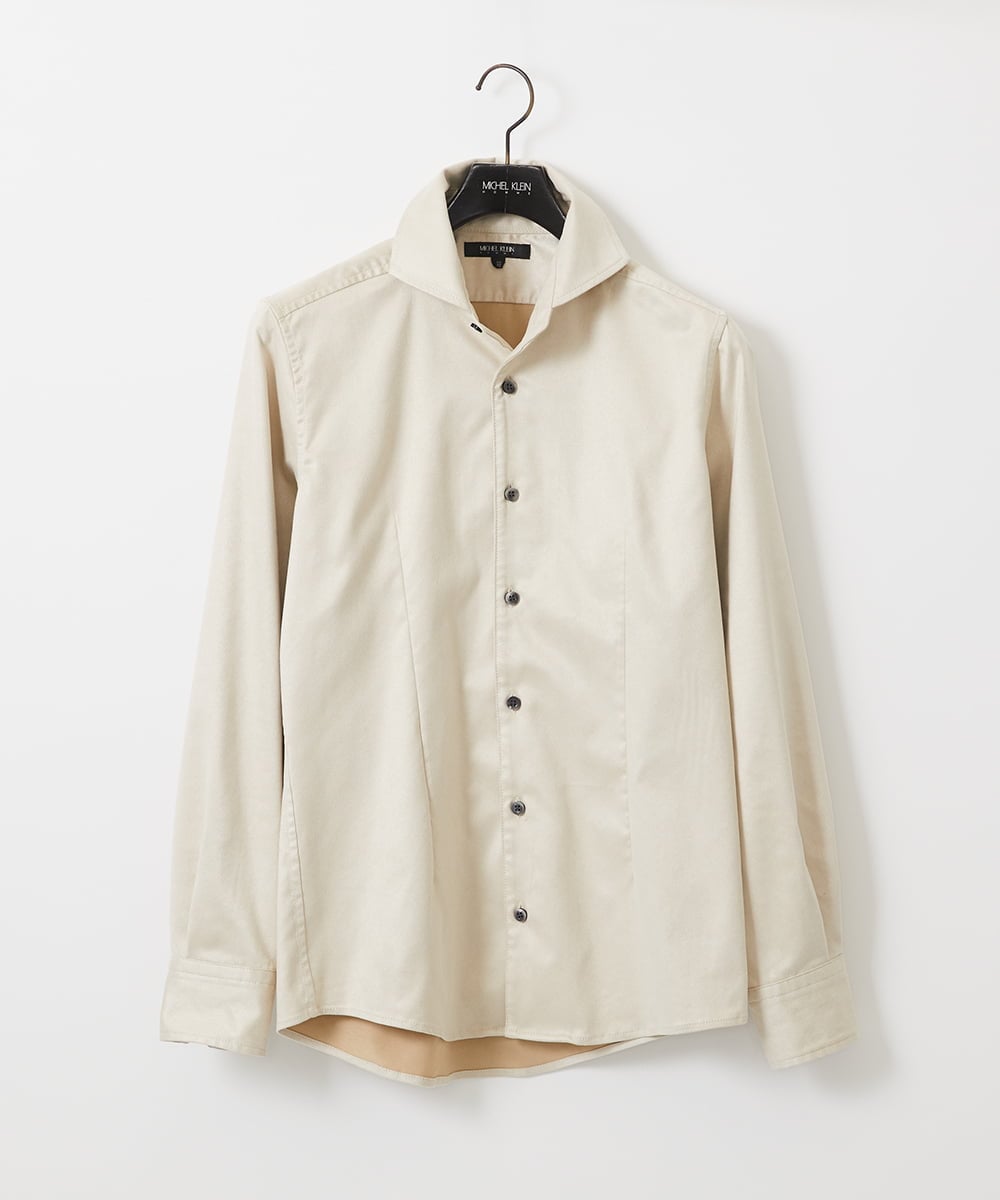 スエードストレッチ長袖シャツ(ブラウス・シャツ) | MICHEL KLEIN
