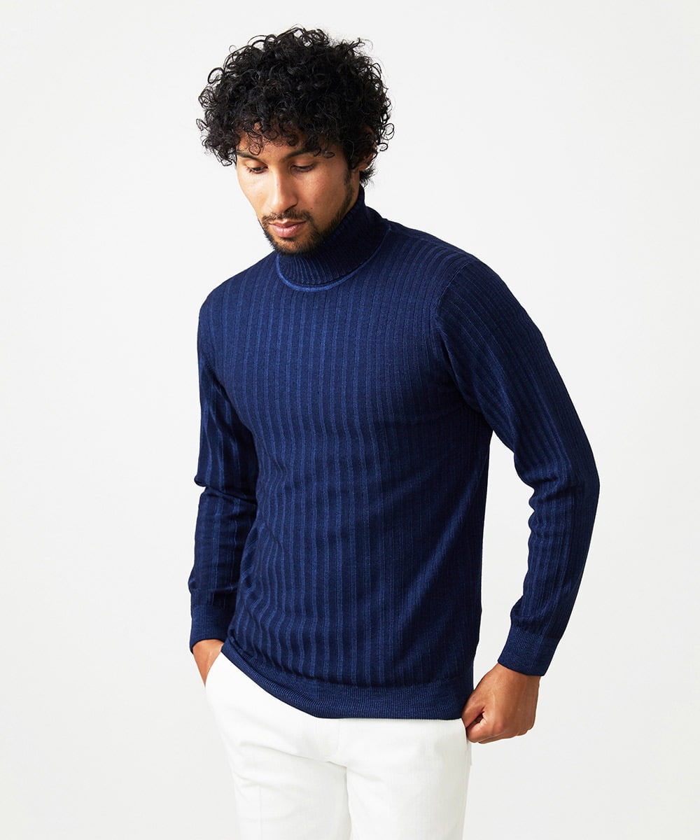 ガーメントダイリブ タートルネックニット(ニット・セーター) | MICHEL