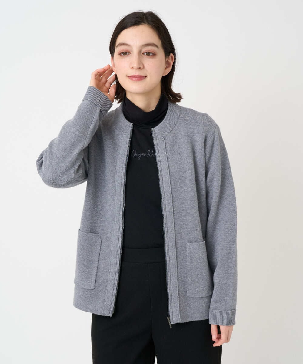 アンサンブル対応] ミラノリブジップアップニットカーディガン(その他