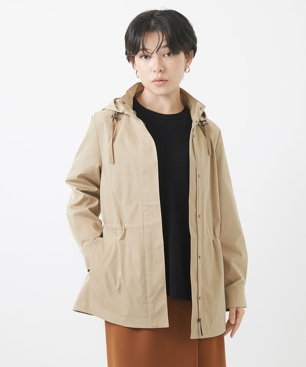 撥水性・防風性・透湿性]フード付ジップアップブルゾン(その他のコート