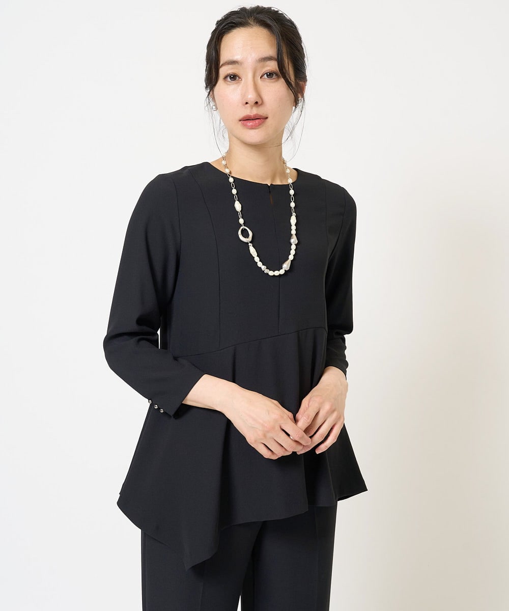 セットアップ対応]アシンメトリーペプラムブラウス(ブラウス・シャツ
