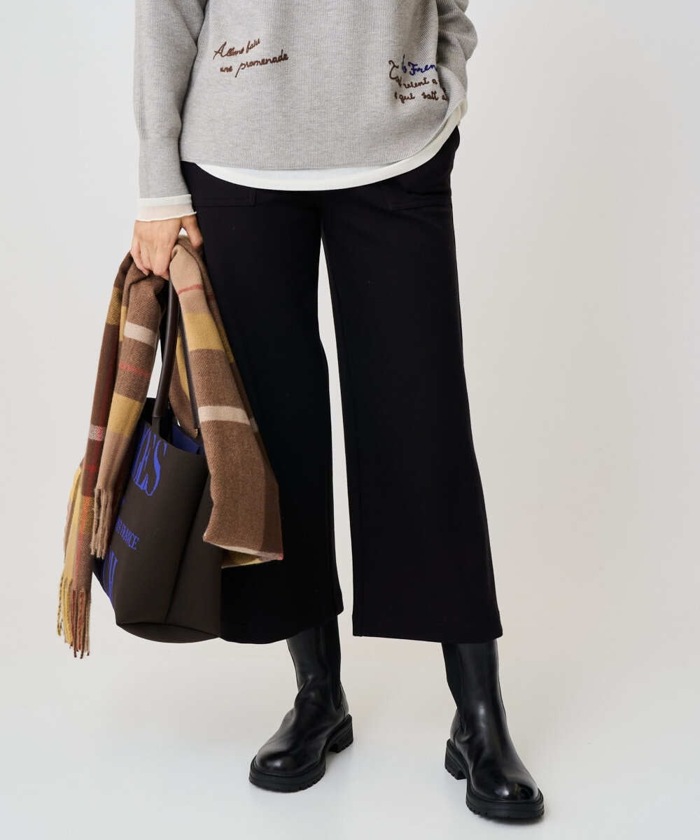 新色追加/日本製]デュアルウォームガウチョパンツ(ガウチョ・ワイド