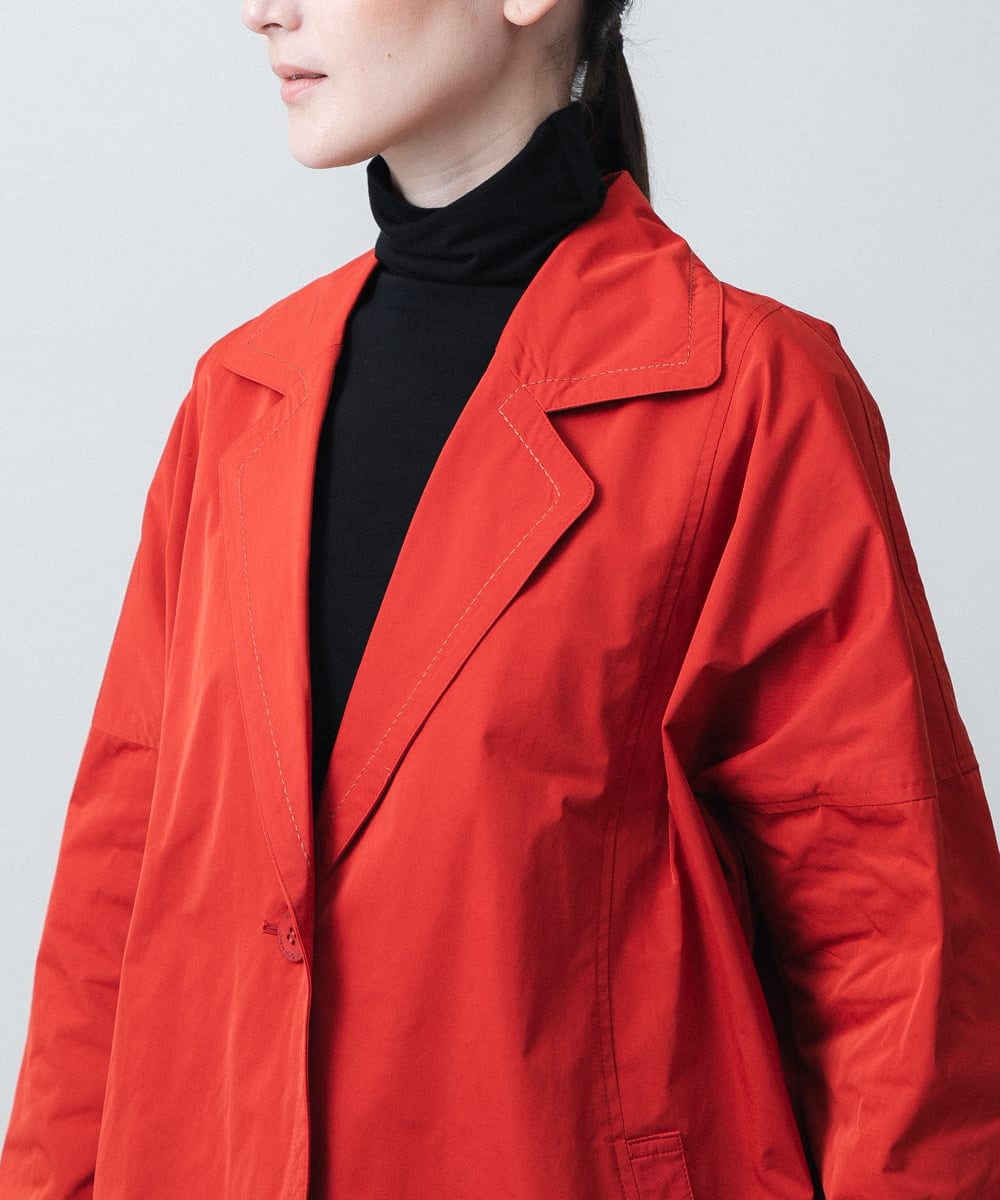 マットフェイスタフタデザインジャケット(トレンチコート) | HIROKO