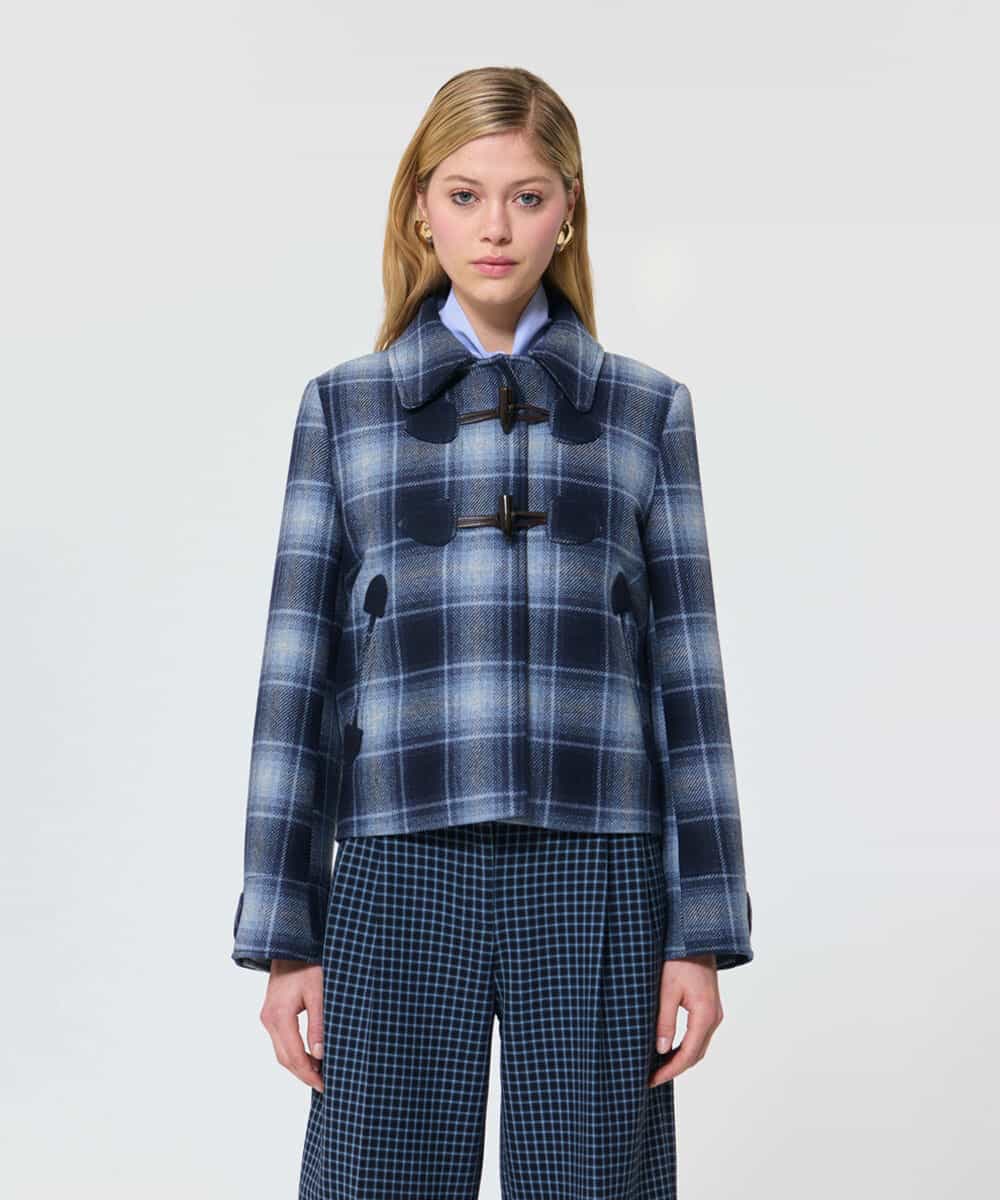 ファンシーチェックショートダッフルコート(ダッフルコート) | TARA