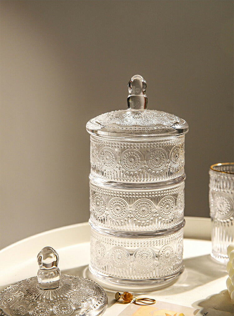 バルボティーヌ フラワープレート＋蓋付キャニスター3点＋真鍮