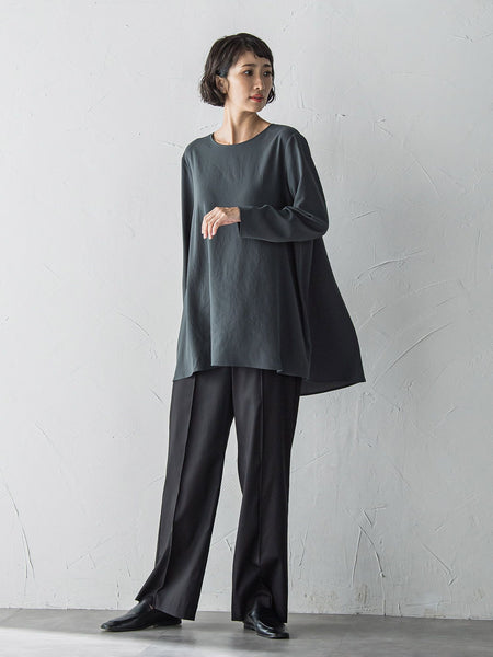 Tシャツ感覚で着られる”ジョーゼットブラウス≪洗濯機で洗える≫ | la