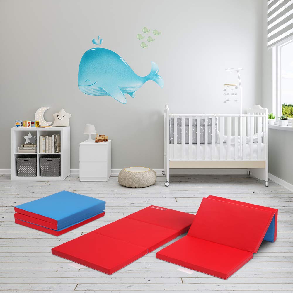 JOYMOR 5-Pack 2-Inch Thick Rest Mats - 3-Section Foldable Design