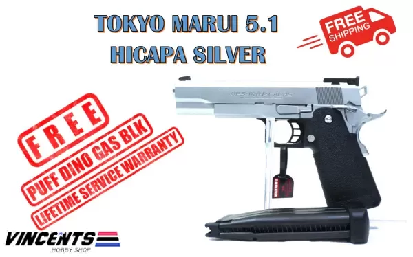 Tokyo Marui (TM) 5.1 Hi Capa Silver (NEW) • Vincent's Hobby Shop