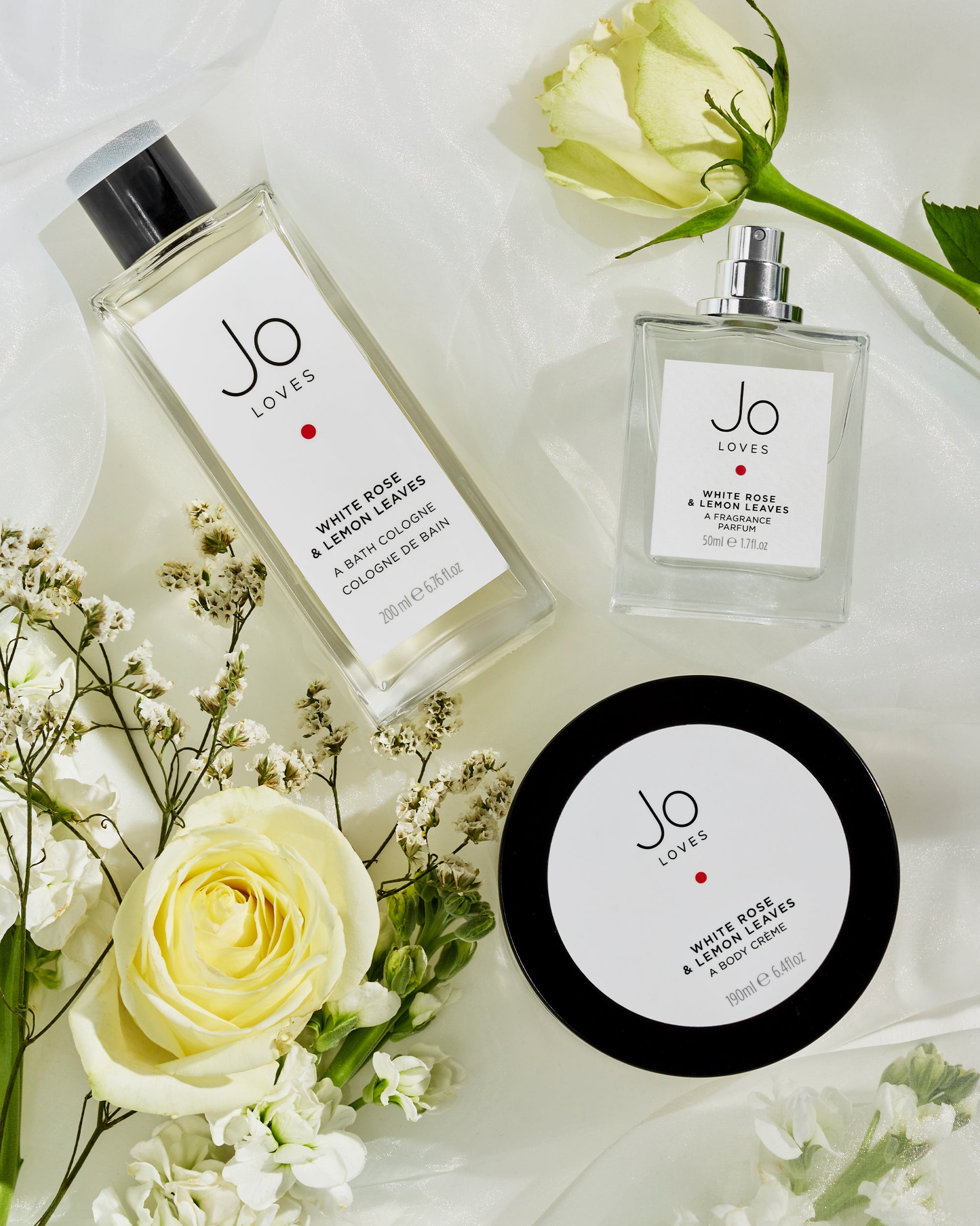 Jo Loves | White Rose & Lemon Leaves A Bath Cologne | 30ml