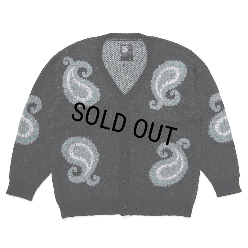CHALLENGER/BIG PAISLEY CARDIGAN（BLACK）［ビッグペイズリー
