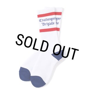 CHALLENGER/CLASSIC LOGO SOCKS（WHITE）［クラシックロゴソックス-25