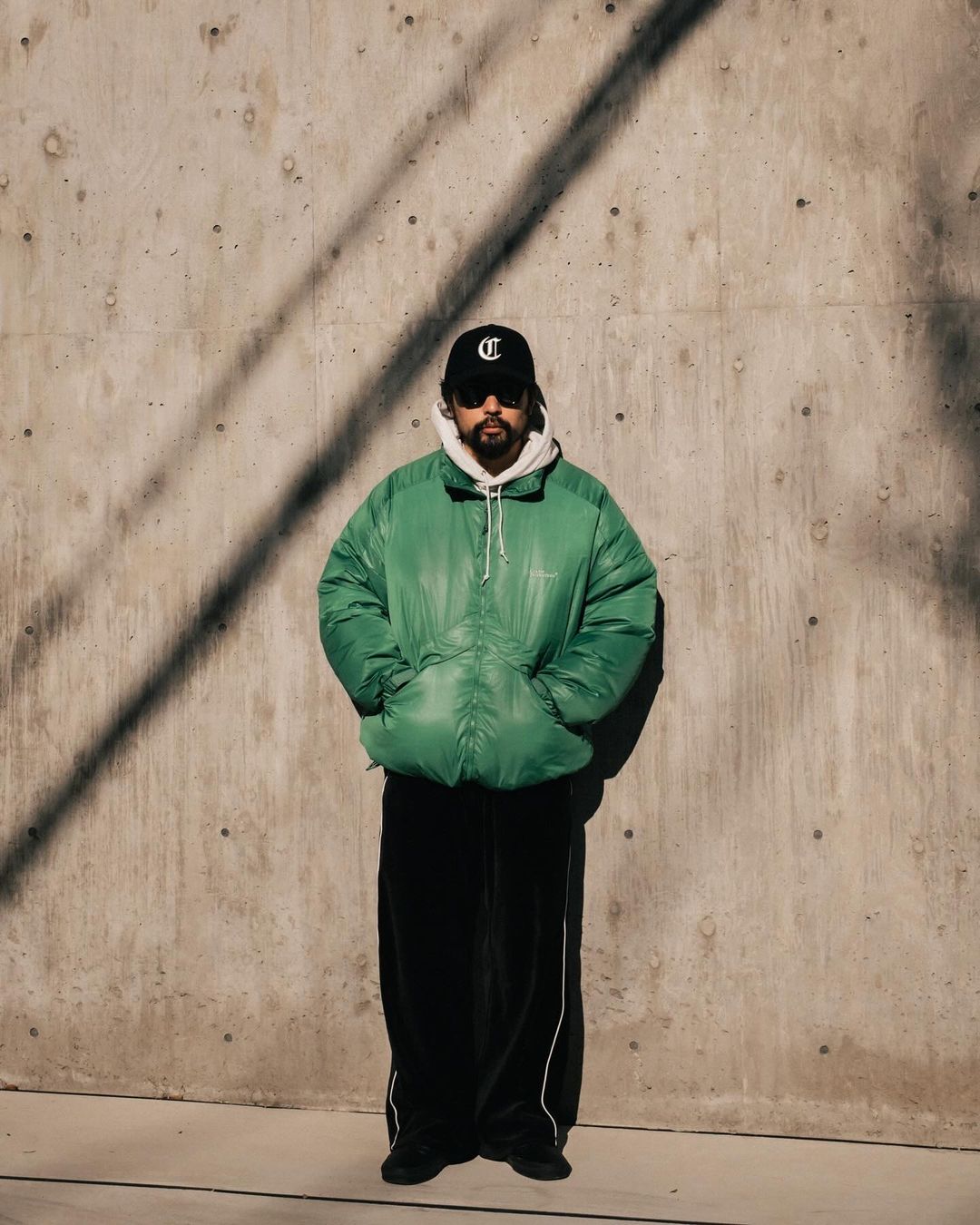 COOTIE PRODUCTIONS/Glossy Shell Down Jacket（Green）［グロッシー