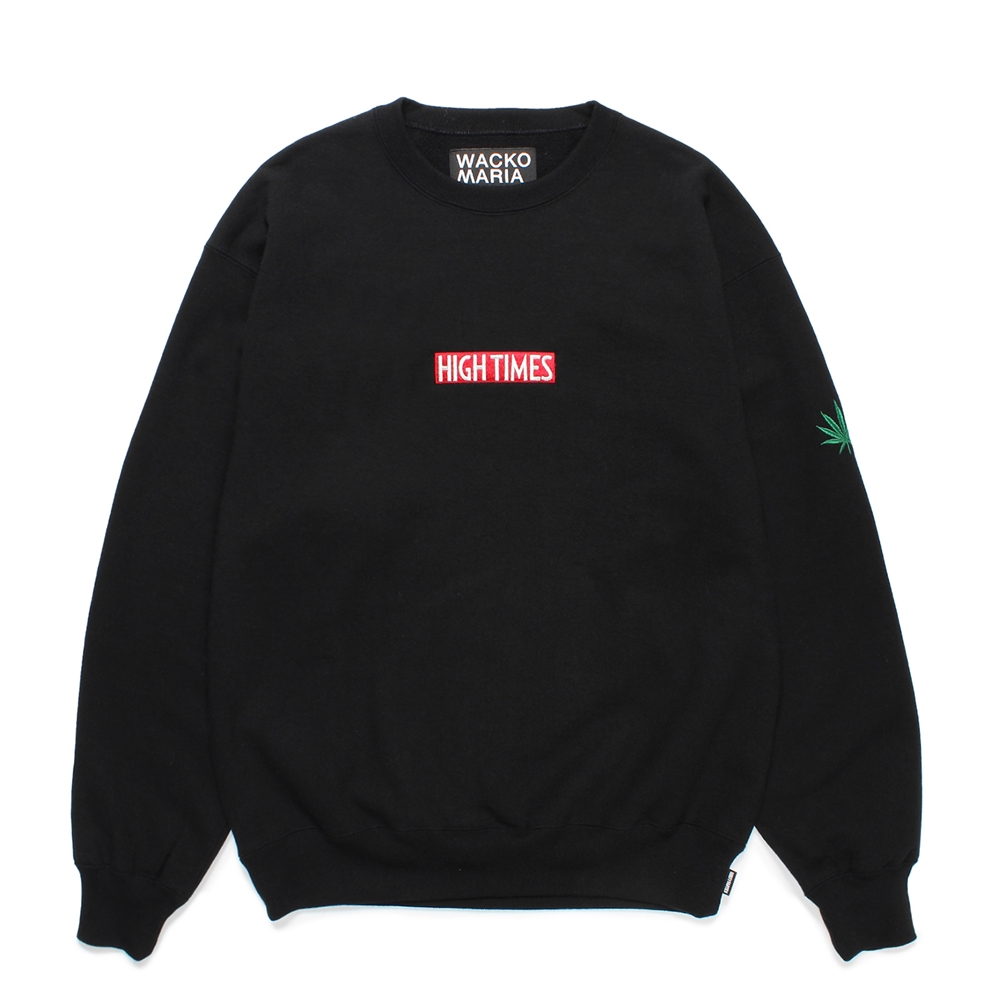 WACKO MARIA/HIGH TIMES / HEAVY WEIGHT CREW NECK SWEAT SHIRT（BLACK