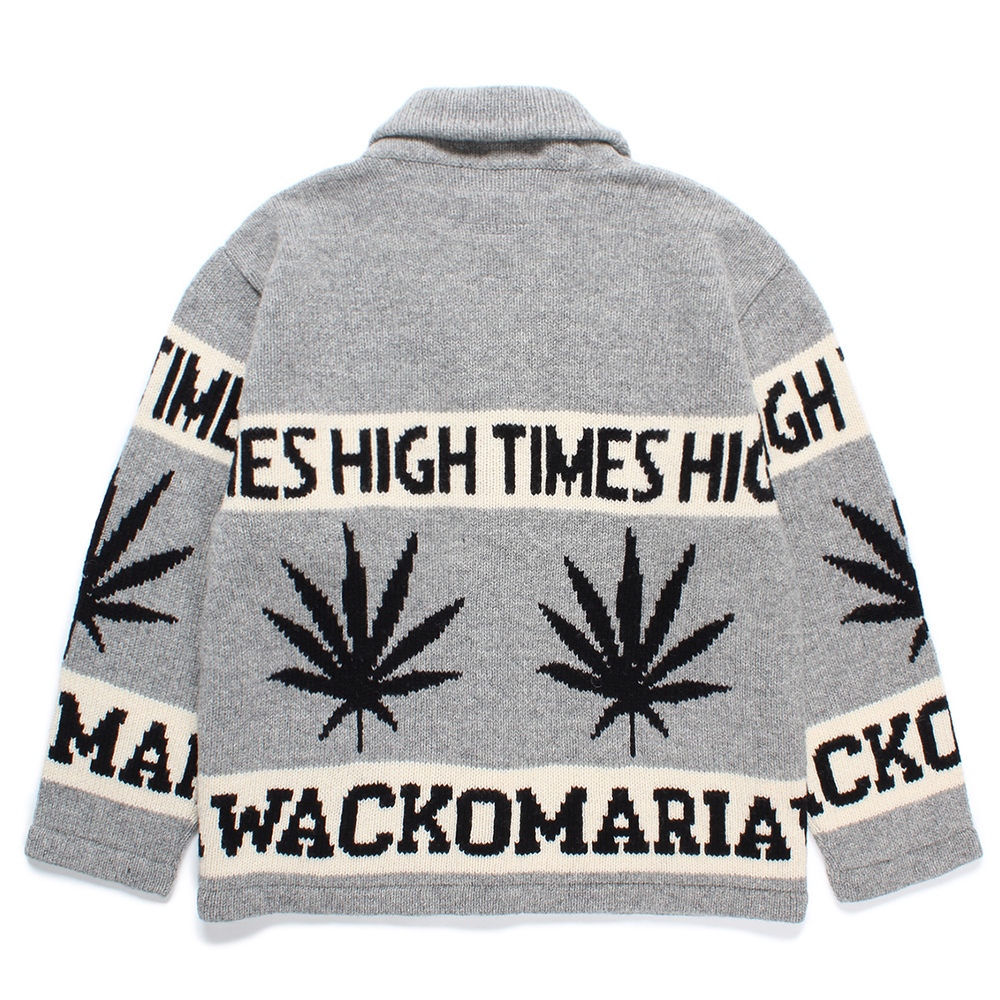 WACKO MARIA/HIGH TIMES / COWICHAN SWEATER（GRAY）［カウチン