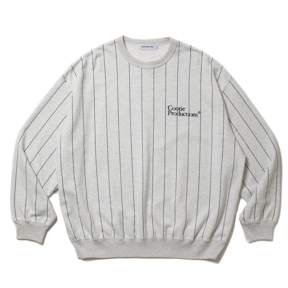 COOTIE PRODUCTIONS/Allover Print Open End Yarn Sweat Crew（Oatmeal