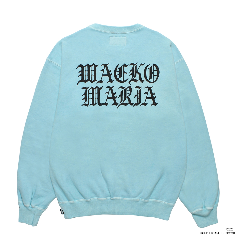 WACKO MARIA/DEATH ROW RECORDS / GARMENT DYED SWEAT SHIRT（BLUE