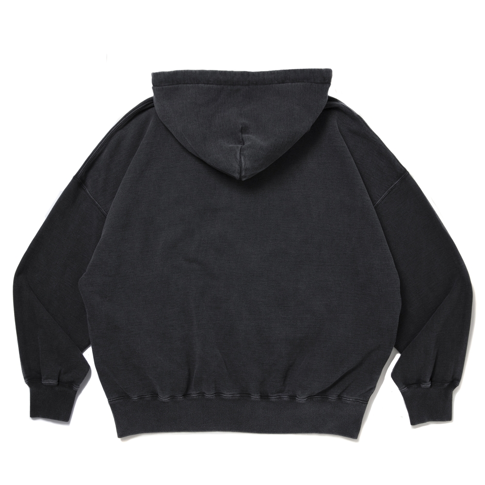 COOTIE PRODUCTIONS/Pigment Dyed Open End Yarn Sweat Hoodie（Black