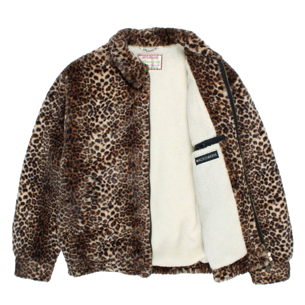 WACKO MARIA/MCGREGOR / LEOPARD FAUX FUR ANTI-FREEZE JACKET（BEIGE