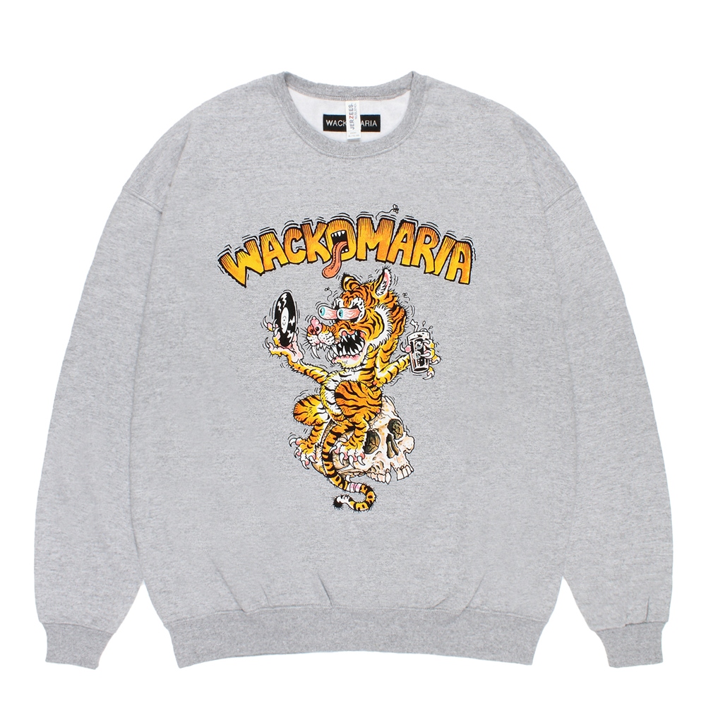 WACKO MARIA/TIM LEHI / SWEAT SHIRT（GRAY）［クルーネックスウェット