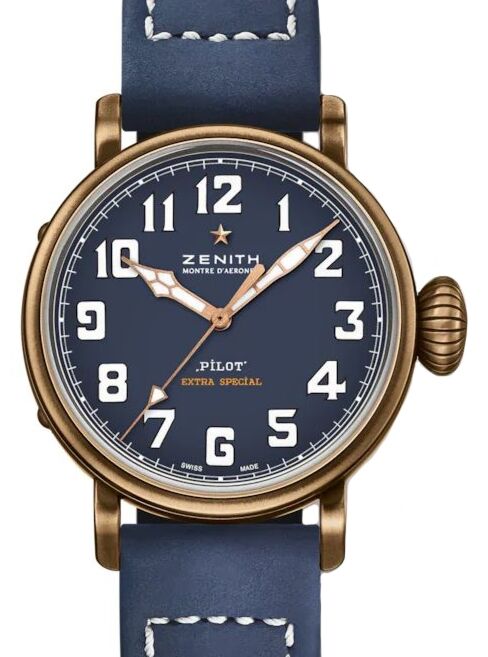 Zenith Pilot Type 20 Extra Special Bronze Blue Arabic Dial