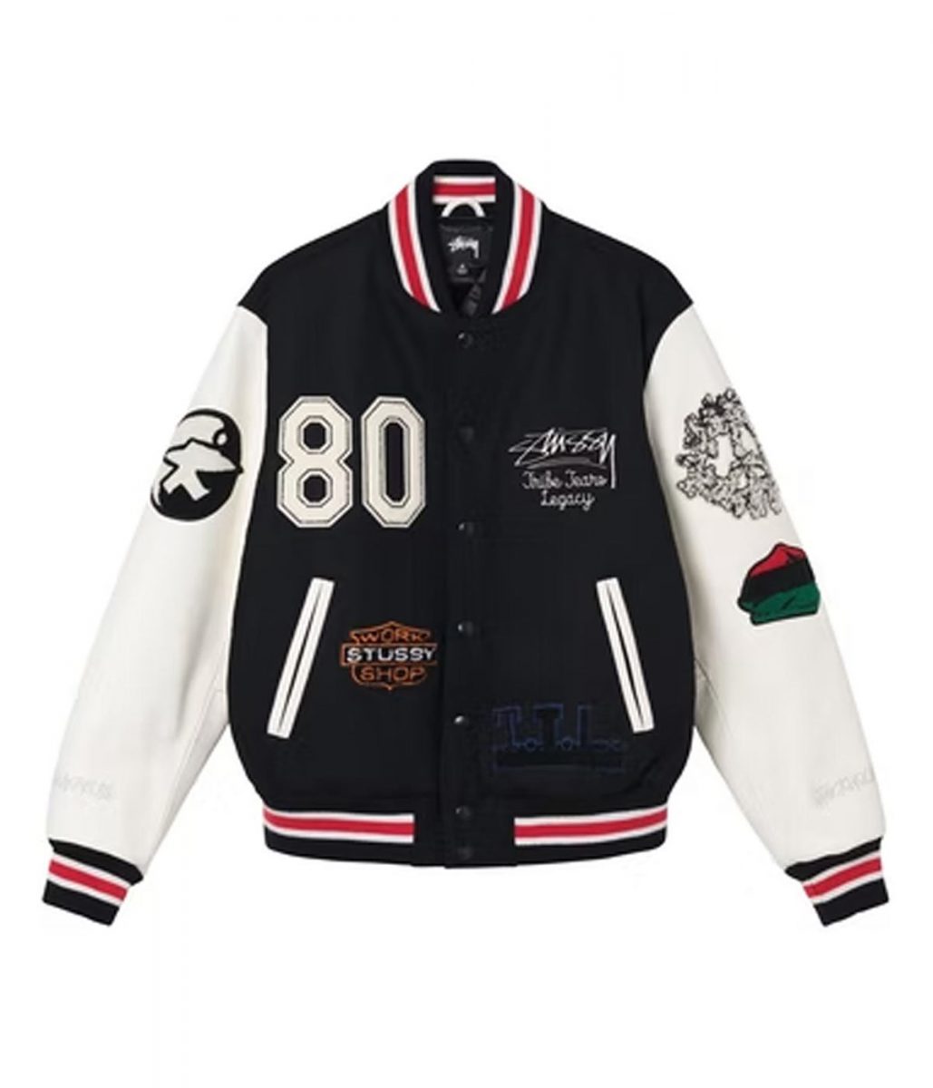White and Black Stussy x Denim Tears X Our Legacy TTL Varsity