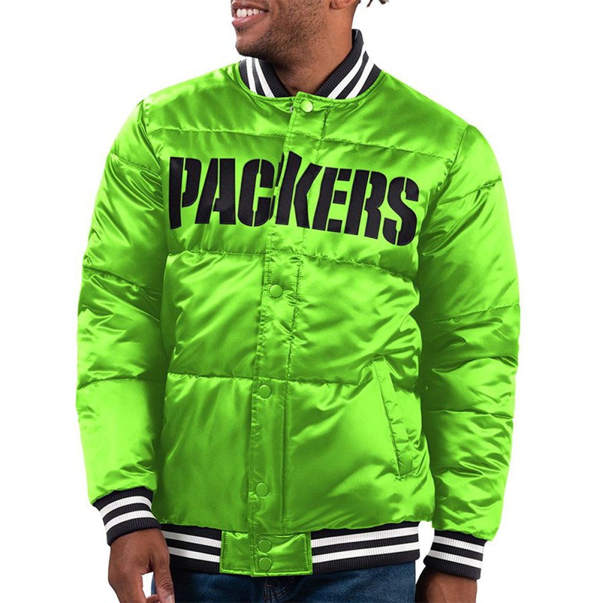 Bubble Green Bay Packers Cross Bronx Fashion Puffer Jacket