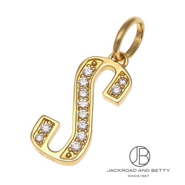 K18 イニシャル ダイヤモンド ペンダントトップ S[] K18 Initial