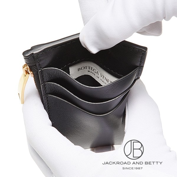 カセット ファスナー付き カードケース ブラック 黒[681010 VCQC4 8425