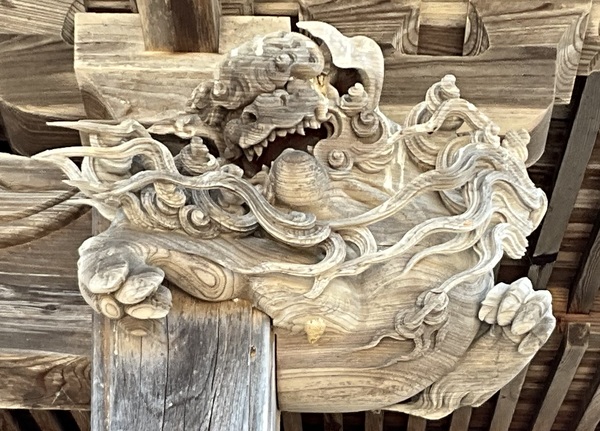 石川雲蝶 木彫 獅子木鼻 阿吽 一対 仏教美術 彫刻 神社仏閣 古美術