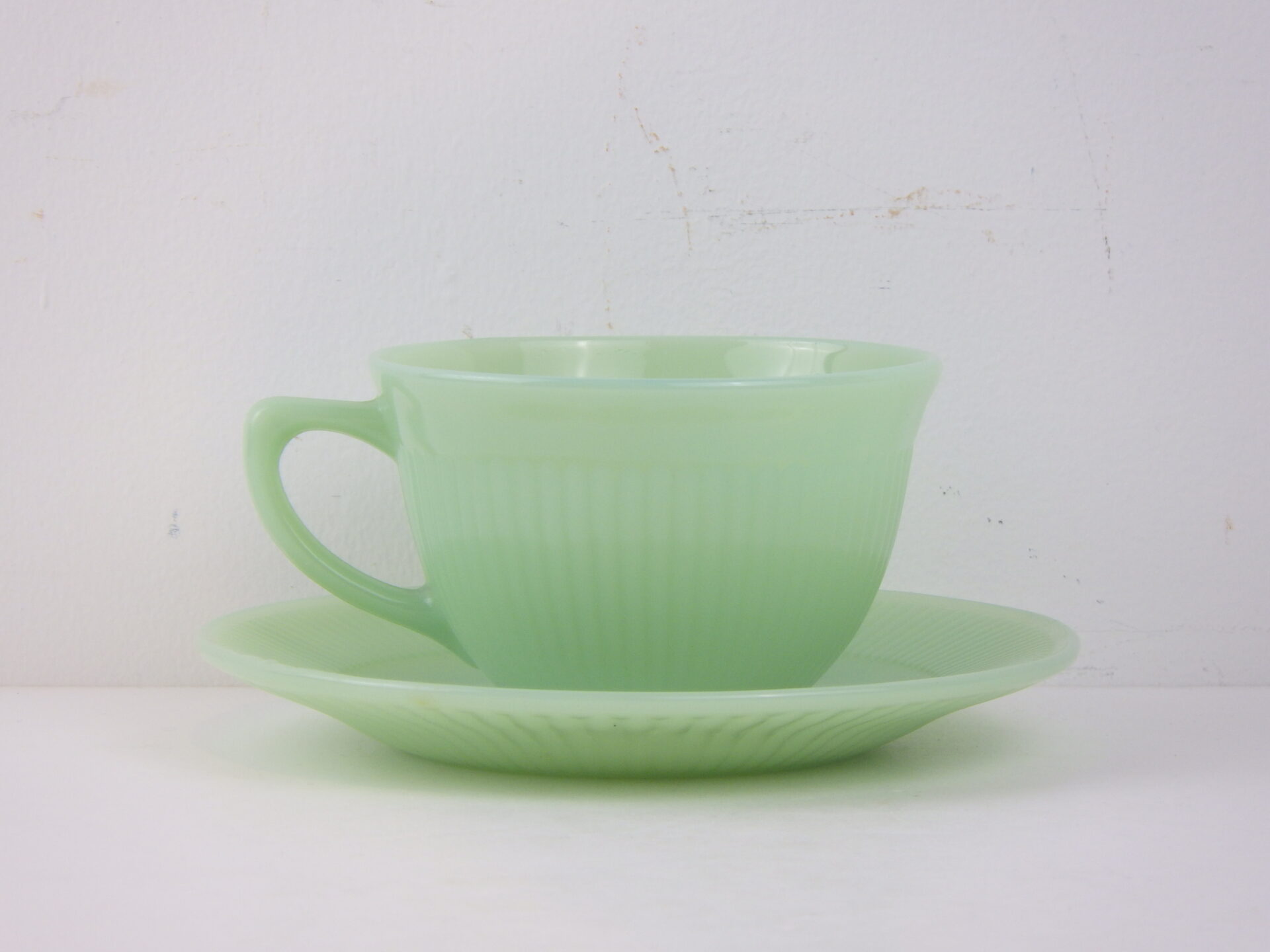 Fire king” Jade-ite Jane Ray Cup&Saucer ファイヤーキング ジェダイ