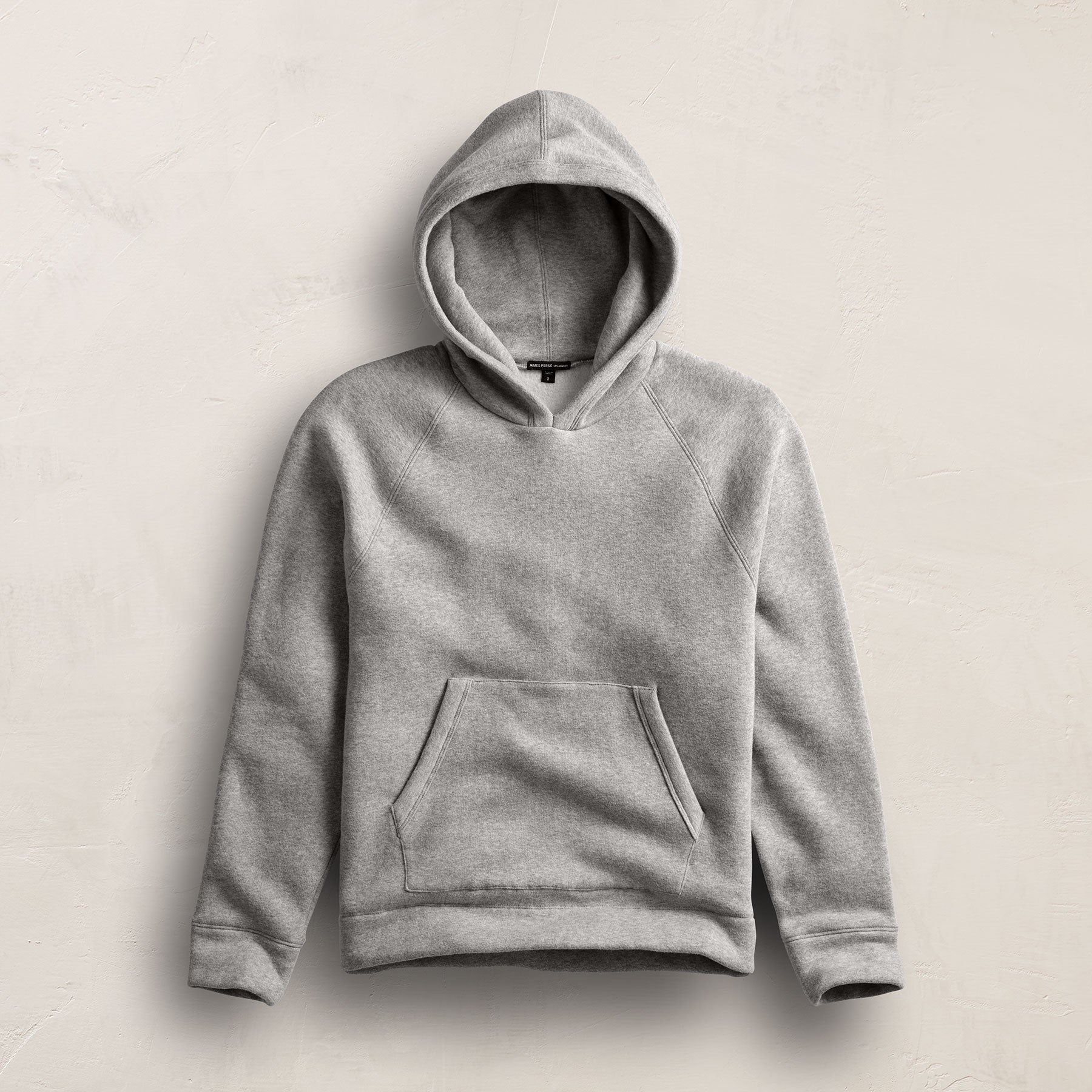 Cozy Hooded Sweatshirt - Heather Grey | James Perse Los Angeles