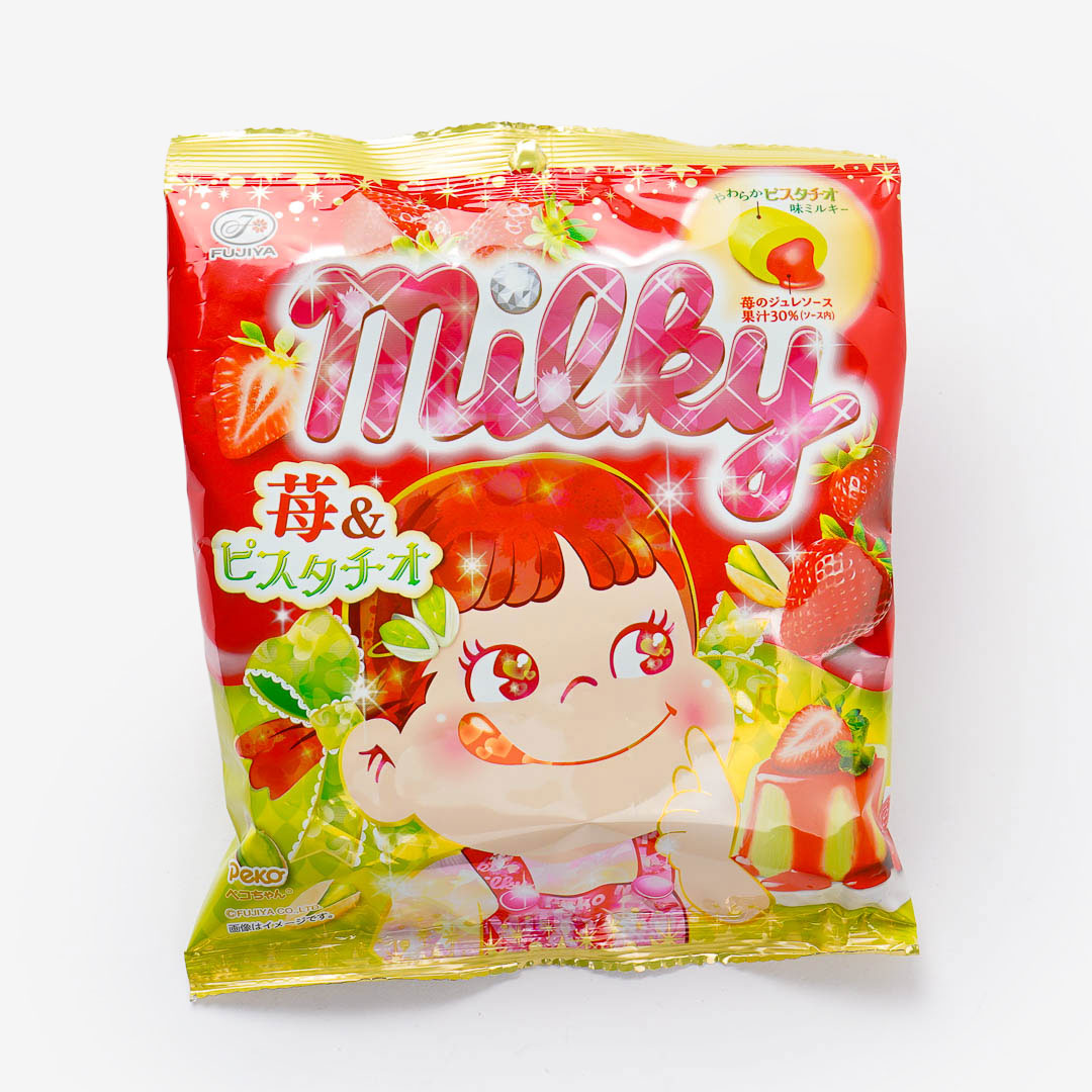 Milky Peko-Chan Soft Candy - Strawberry & Pistachio – Japan Candy