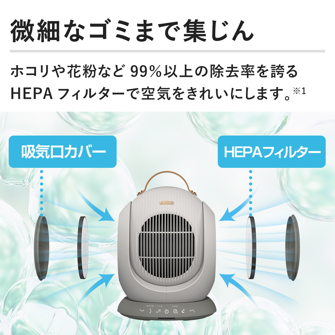 ドウシシャ 冷暖房機器 空気清浄機能付きサーキュレーター ホワイト