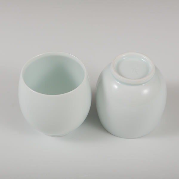 希少】一流品 韓益煥 白磁 湯呑4客揃 希少】一流品 韓益煥 白磁 湯呑4客揃