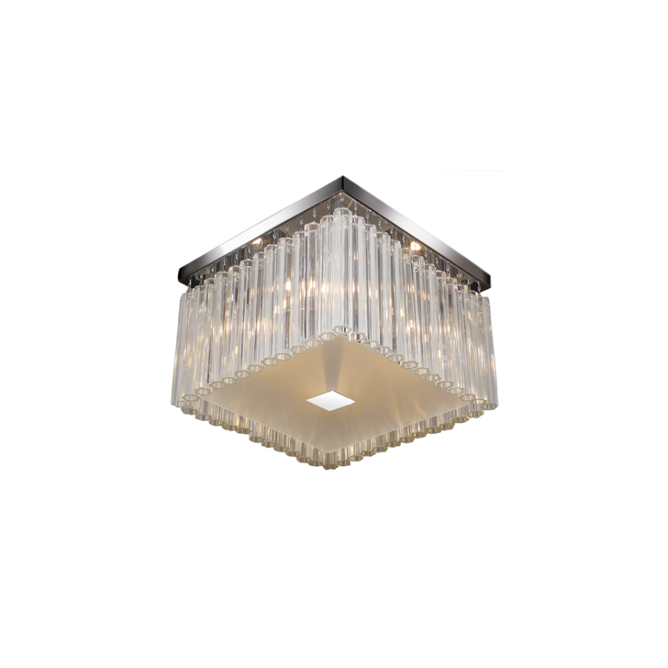 Jaquar Square 4 Lights Star shape glass tube 330mm Ceiling Light