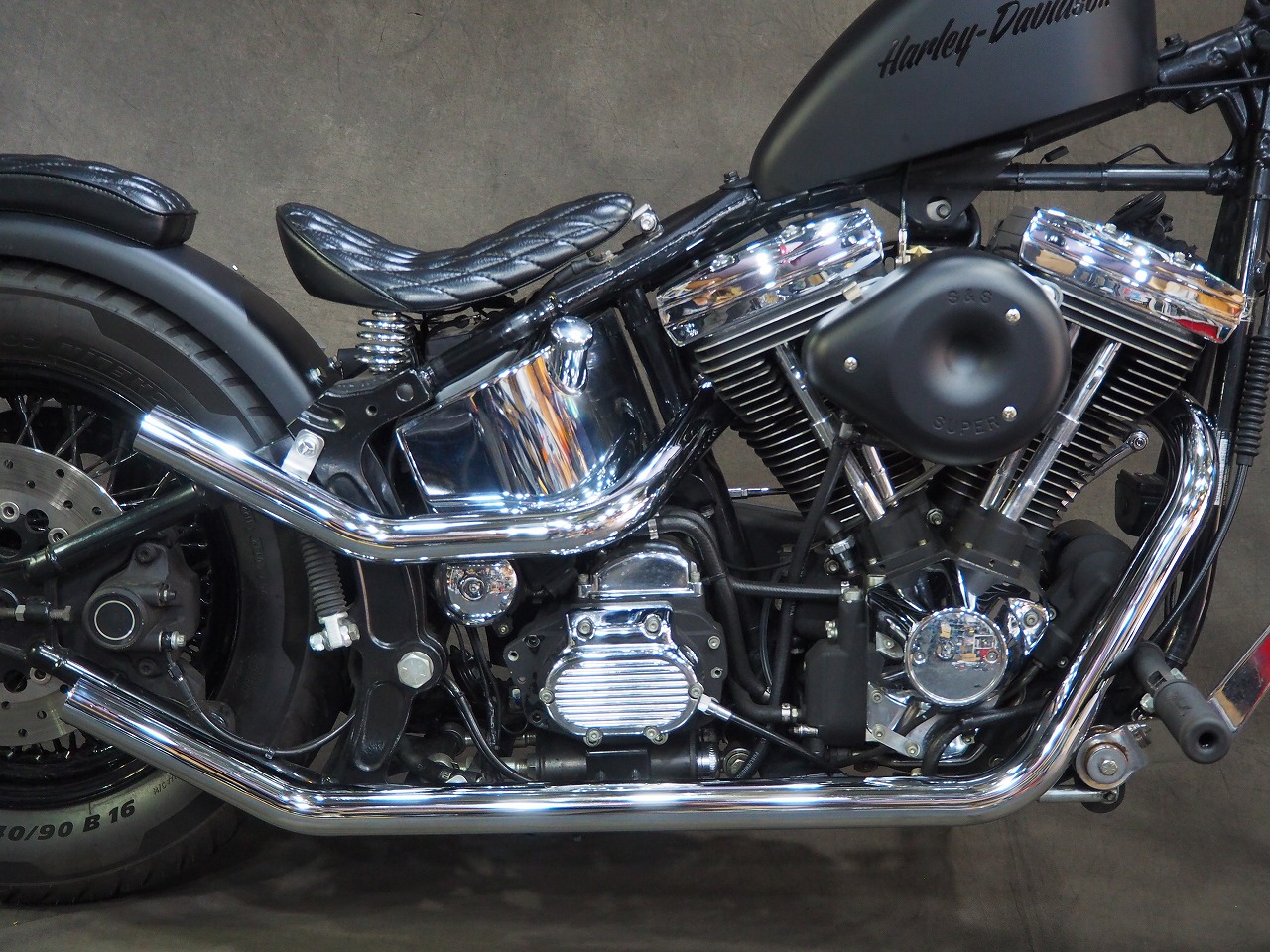 JMオリジナルアップスイープエキゾースト （EVOソフテイルモデル用