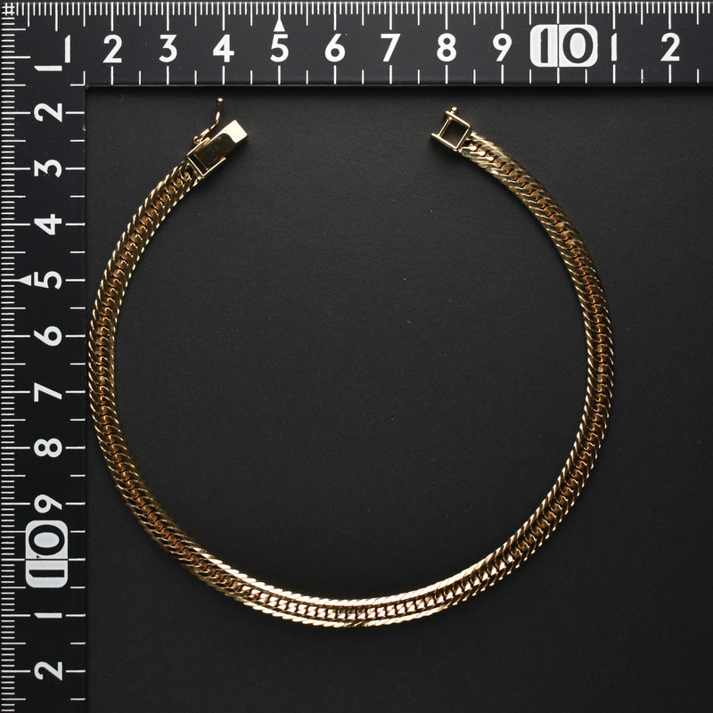 喜平 アンクレット K18 トリプル 12面 15g 24cm 造幣局検定マーク