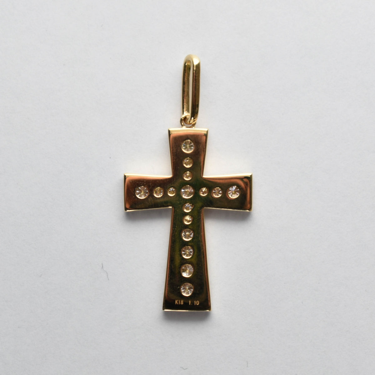 ペンダントトップ クロス K18 ダイヤモンド付 (Type-GC-F)