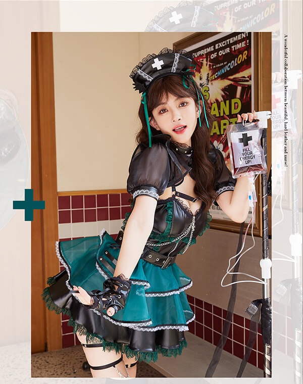 即日発送】ホーンテッドブラックレザーナース【マリームーン