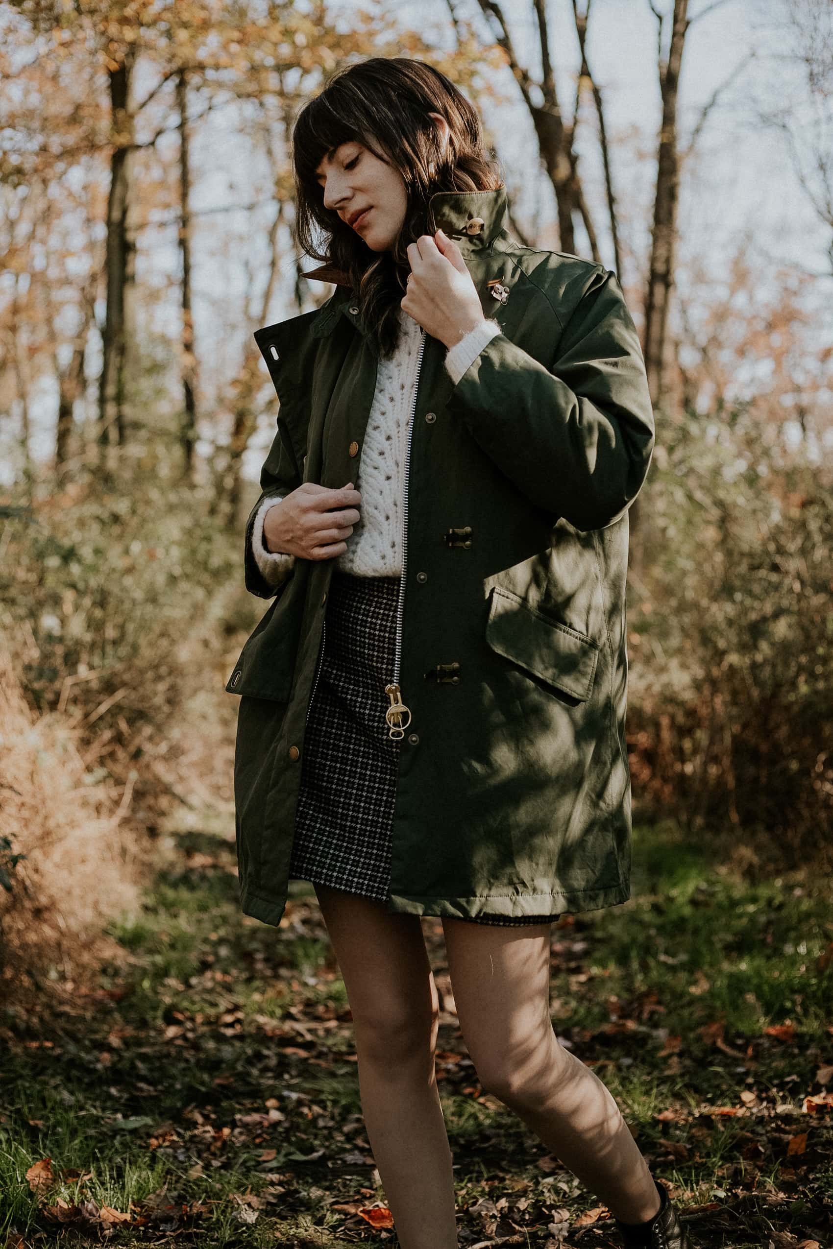 Alexa Chung Barbour Jacket Styled for Fall - Jeans and a Teacup