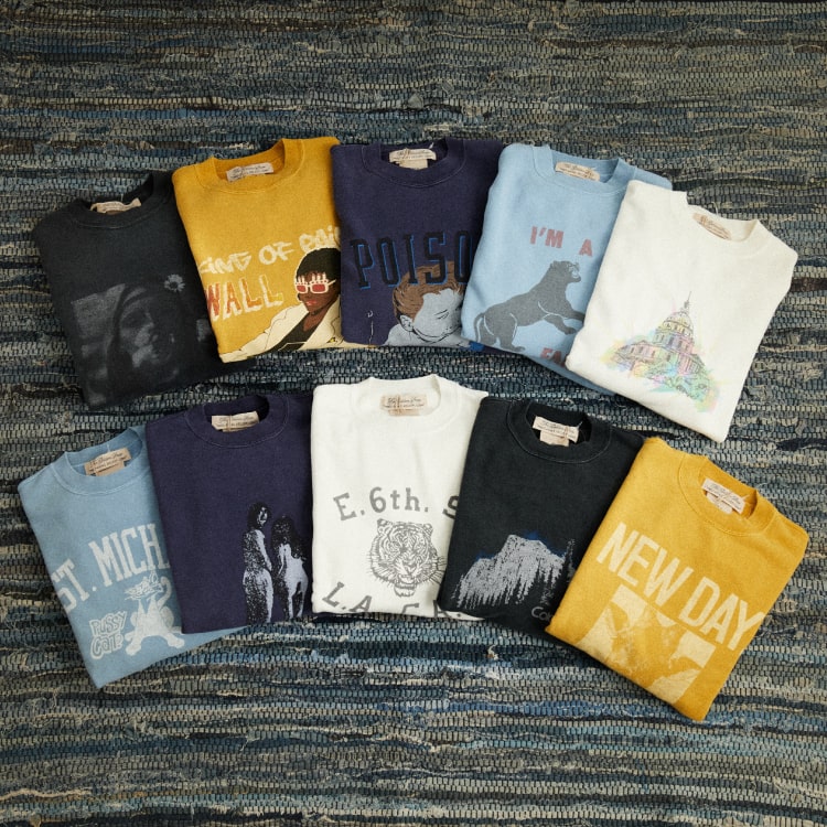 REMI RELIEF(レミレリーフ) ヴィンテージライクな別注スウェット全10柄