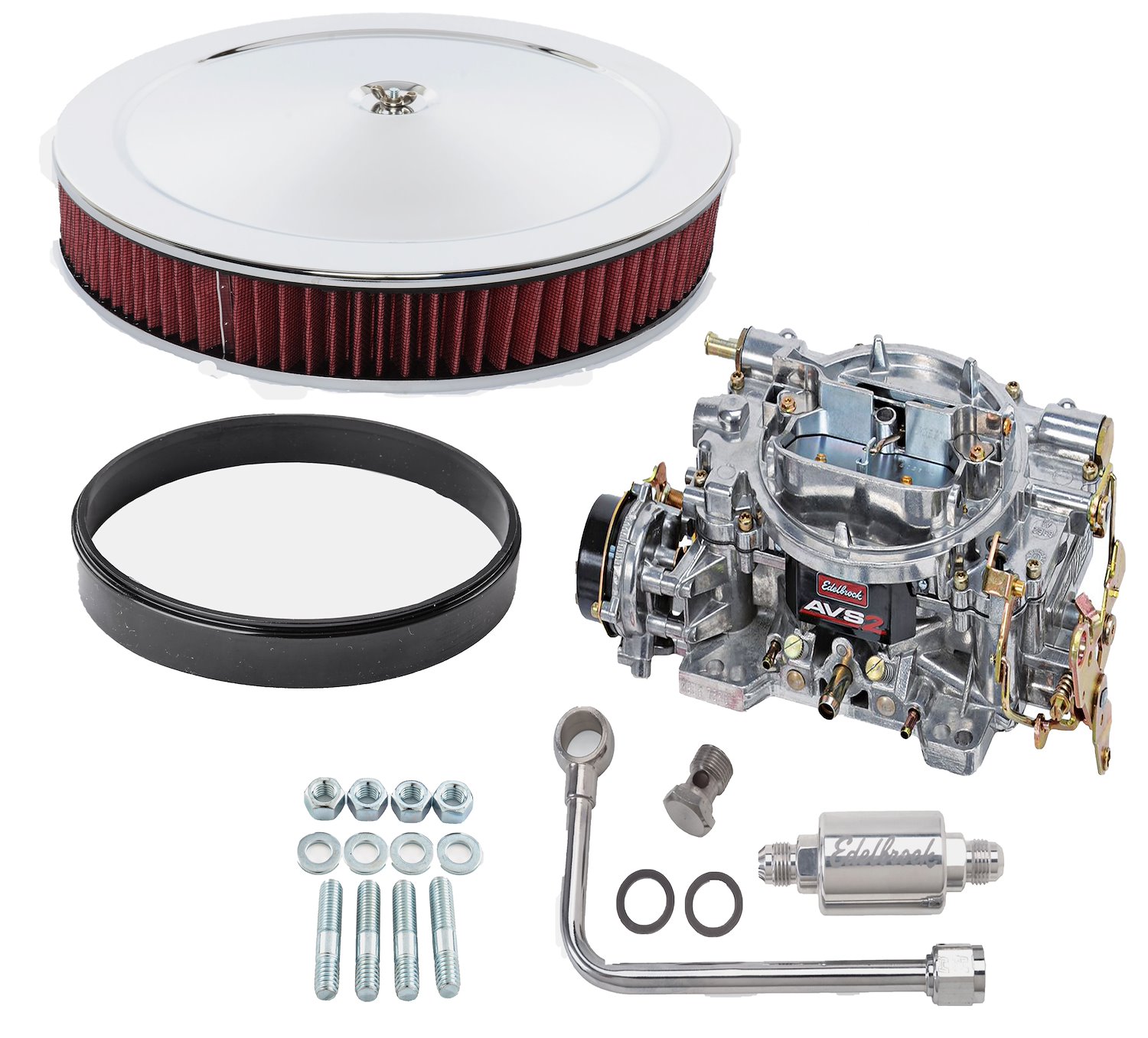 Edelbrock 1916k2 : AVS2 Off-Road 650 CFM Carburetor Kit | Chrome