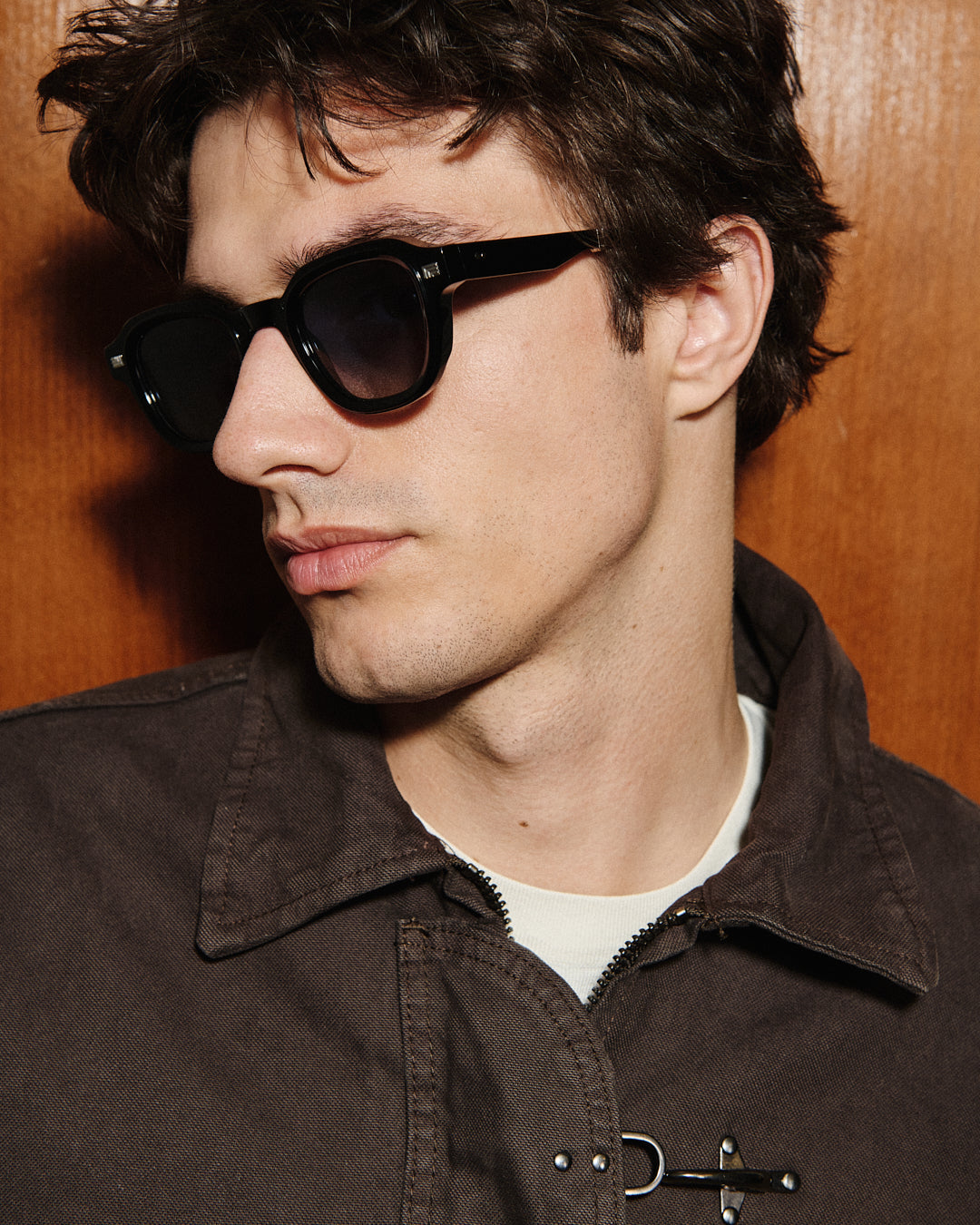 The Napoli Medium Men's Sunglasses in ブラック | Jimmy Fairly EN FR