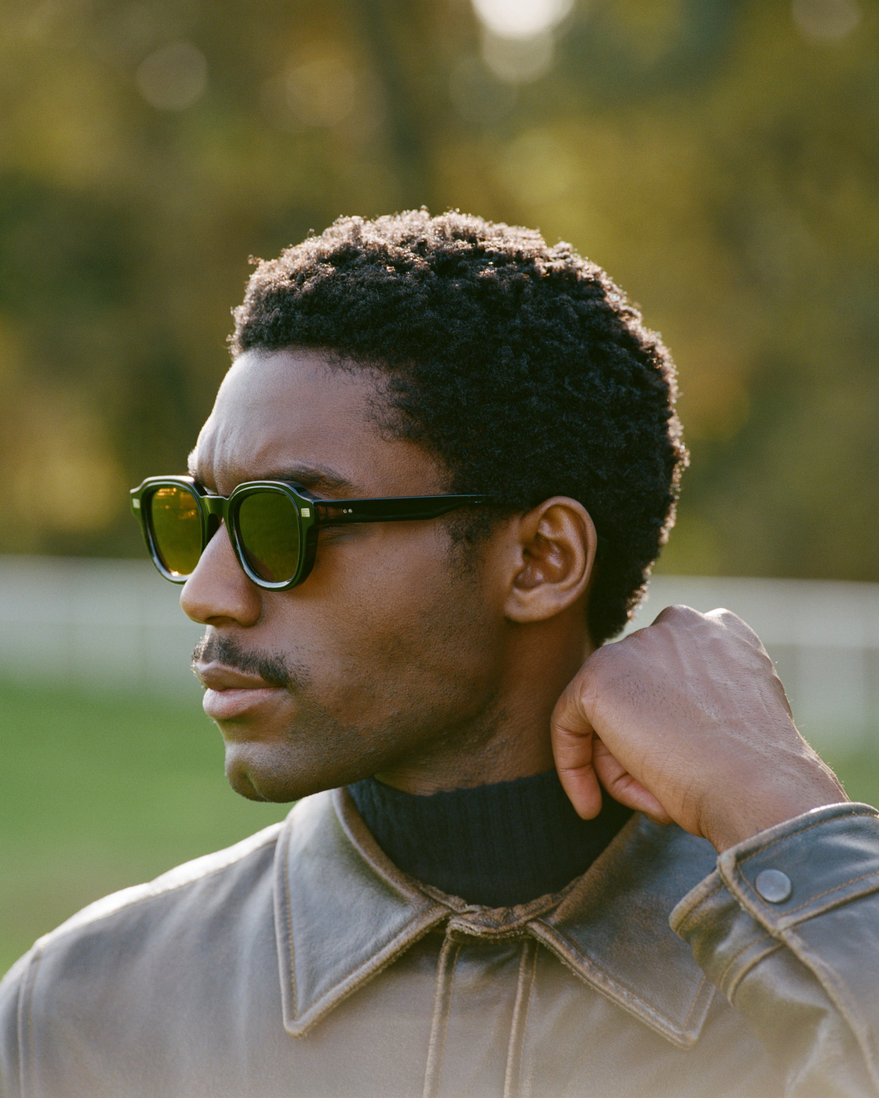 The Napoli JF Colors Medium Men's Sunglasses in Dark green | Jimmy