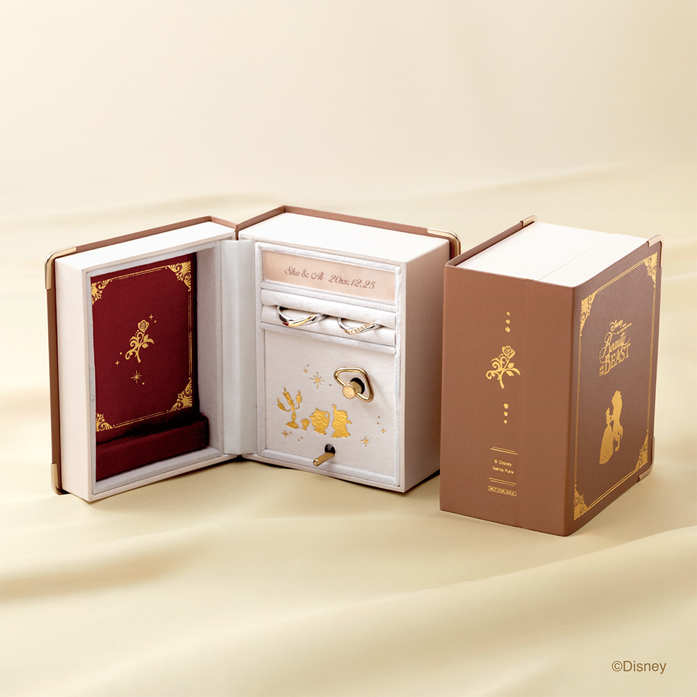 ディズニー「美女と野獣」オリジナルブック型オルゴールボックス